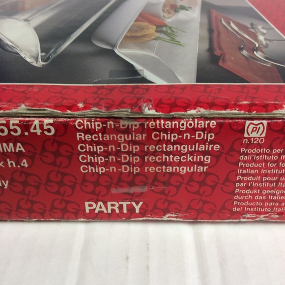 guzzini New Vintage Clear Plastic Chip n Dip Tray - Picture 3 of 9